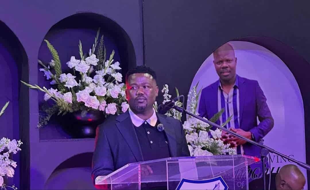 Vhembe District Municipality Executive Mayor Miyelani Chauke at the funeral of the late radio presenter Tiveka Foster “Mafosi”. Photo: Supplied