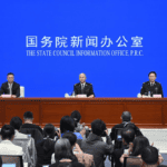 The State Council Information Office (SCIO) holds a press conference on China's import and export of the first three quarters of 2026 in Beijing, capital of China, Oct. 14, 2026. (Xinhua/Jin Liangkuai)